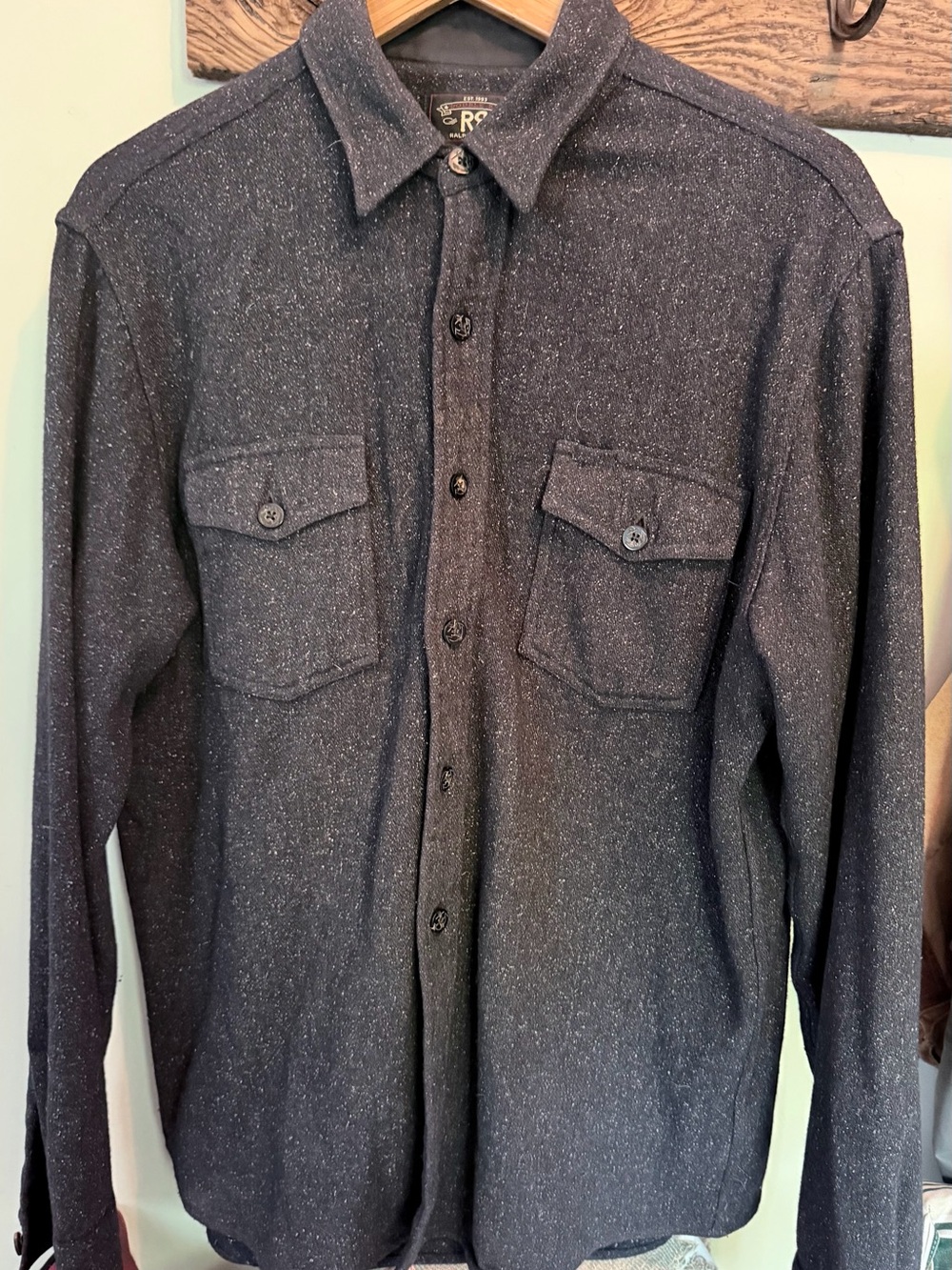 RRL by Ralph Lauren Speckled Tweed Workshirt